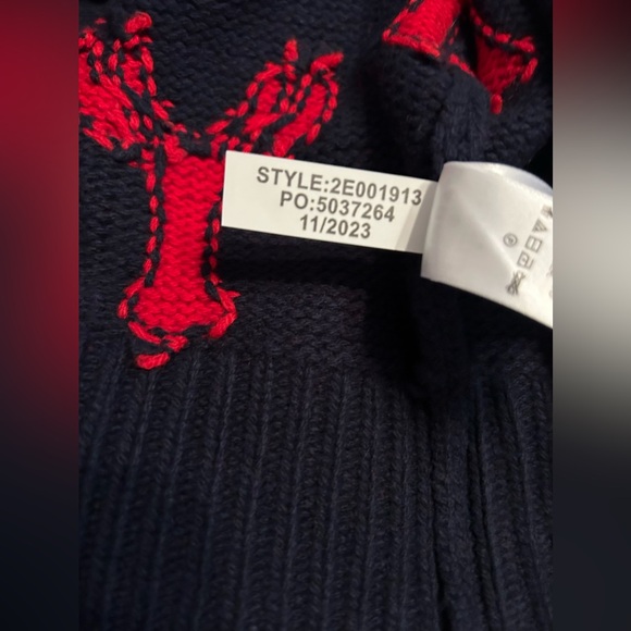 Vineyard Vines New England Wool Blend Sweater Size Small Navy NWT - Picture 5 of 8